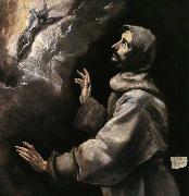 GRECO, El St Francis Receiving the Stigmata oil painting on canvas